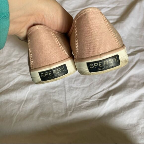 🍄 Sperry Preppy Gold and Pink Shoes - Picture 3 of 7